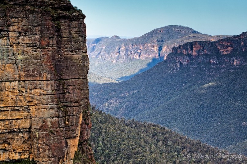 The view from Govetts Leap looking out over the Grose Valley