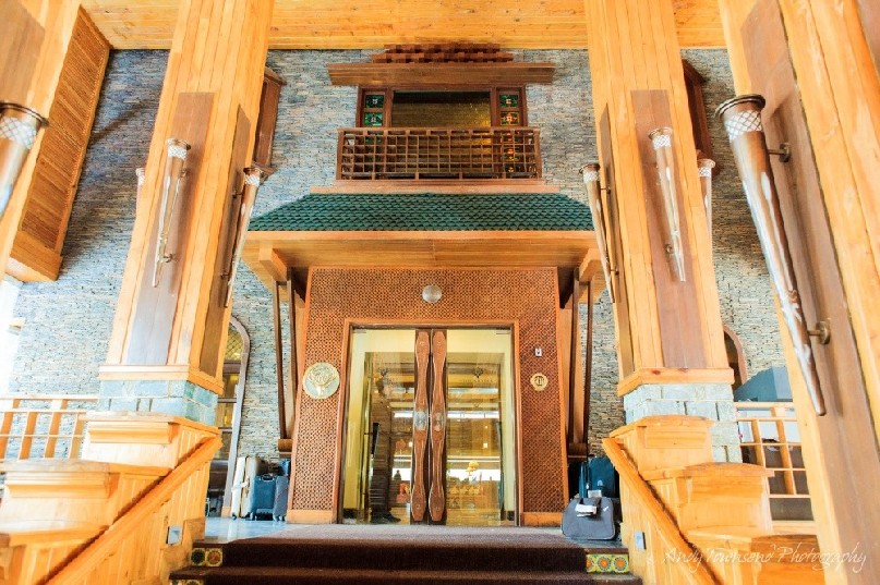 The entrance to the Khyber hotel.