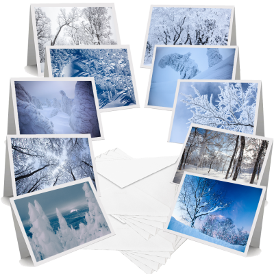 Japanese Winter Trees - Greeting Cards (Pack of 10)